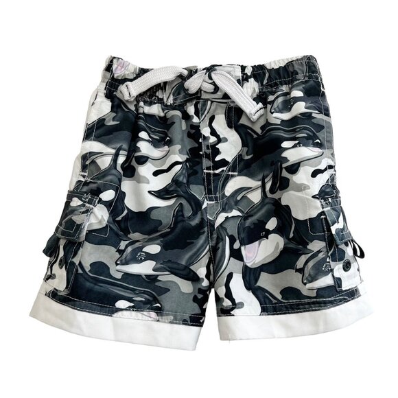 Sand N Sun Orca Whale Swim Trunks (12m) - Picture 1 of 4